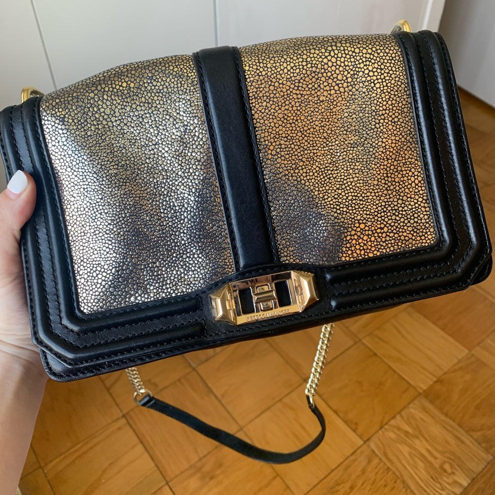 Rebecca Minkoff Gold/Black Crossbody Bag